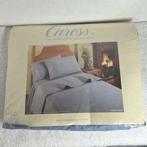 Vintage CaressTwin fitted sheet , blue
